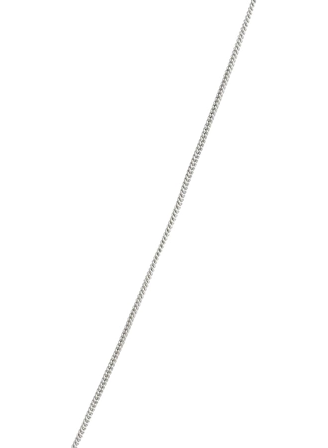 Estele Silver Tone Chain With White Tear Drop Crystal Pendant For Women - Image 2