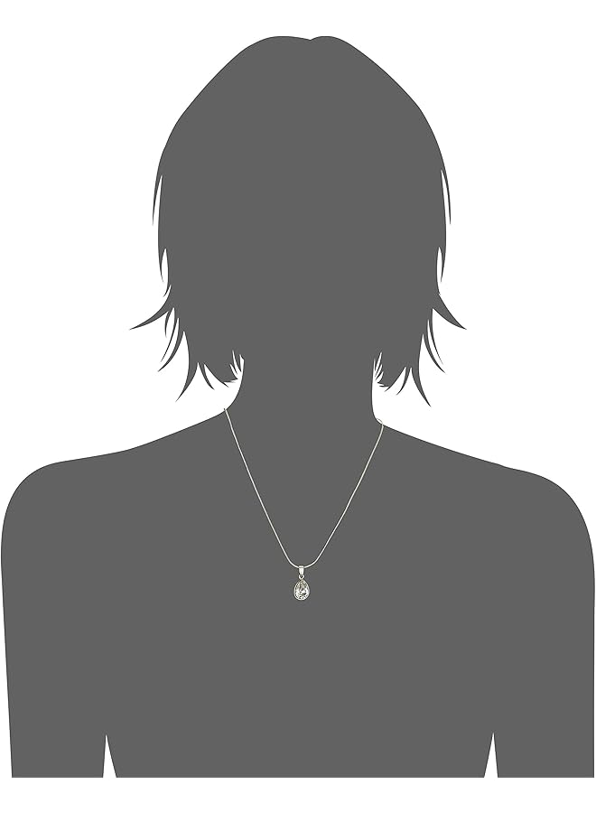 Estele Silver Tone Chain With White Tear Drop Crystal Pendant For Women - Image 4