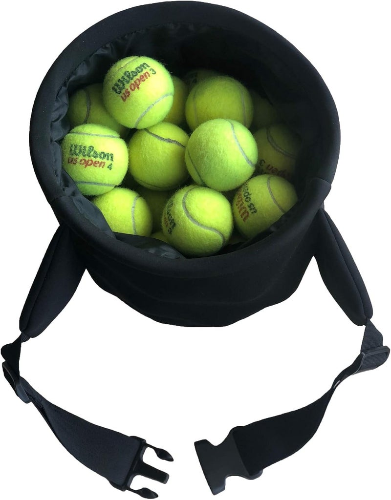 Plai Portable Pickleball Ball Collector Basket - Great for Tennis Training, Fast Feeder for Pickleball, Table Tennis or Baseball Balls, Fits Around Any Waist - Holds 50+ Balls - Image 2