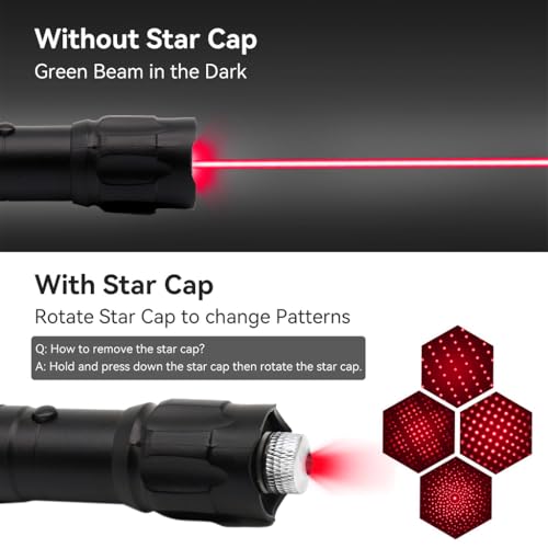Climberty® Powerful Red Laser Pointer for Stargazing, Long Range 10000m Beam Laser Light USB Rechargeable with 8 Star Patterns, Durable Waterproof Aluminum Alloy for Hiking, Teaching, Construction - Image 3