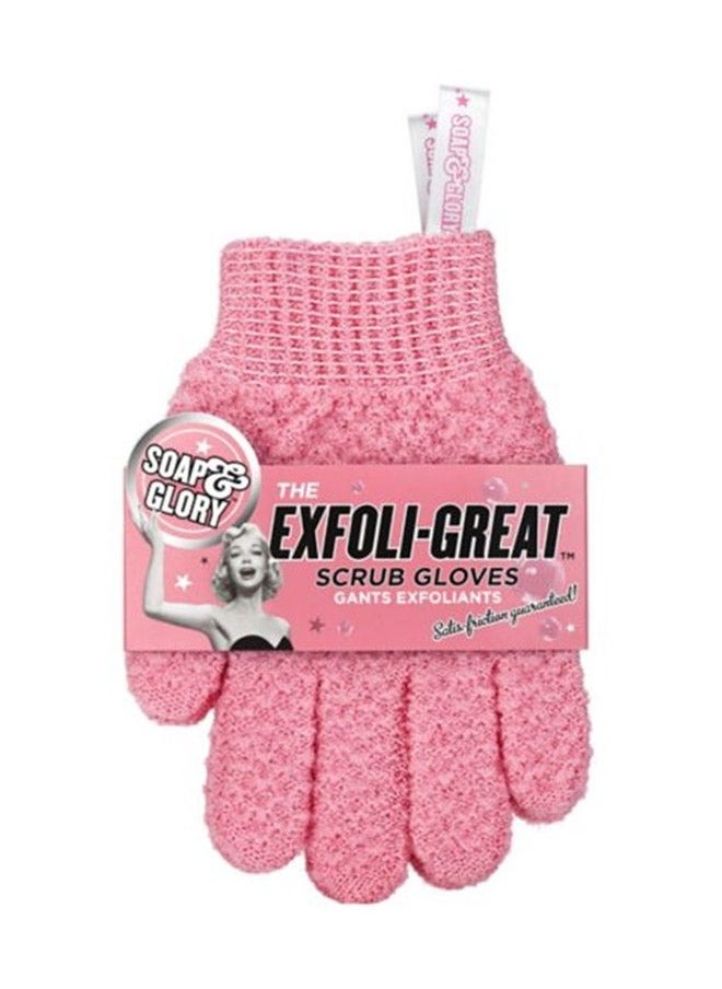 Soap & Glory Exfoliating Scrub Gloves Pink 