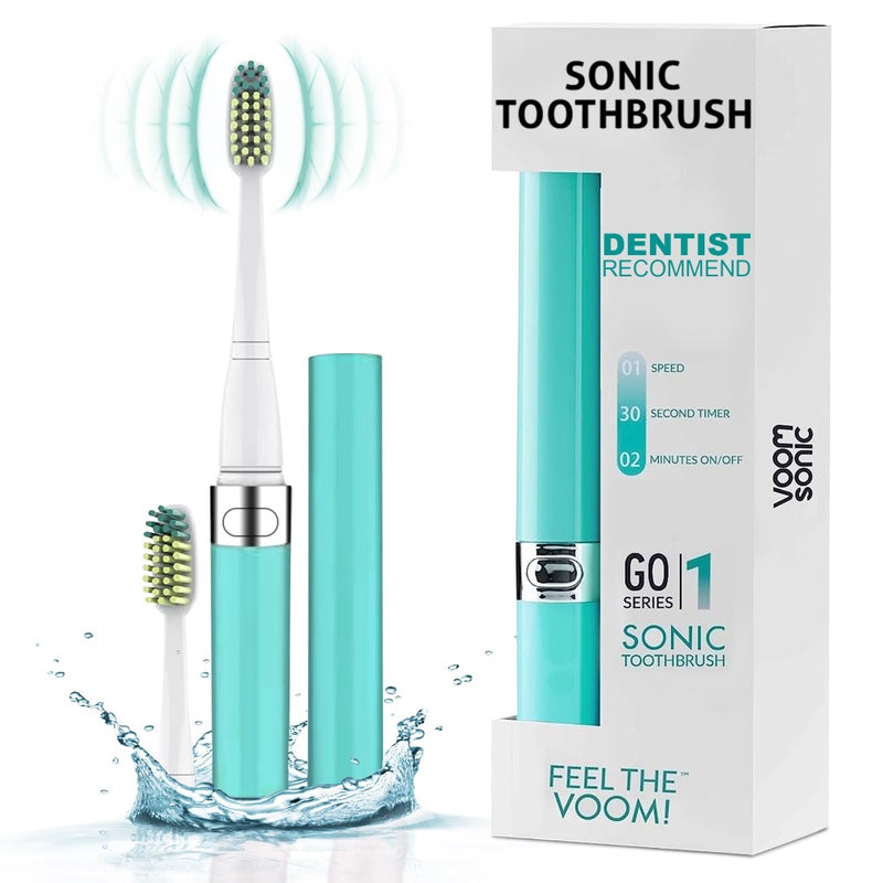 Voom Sonic Go 1 Series Travel Electric Toothbrush | Travel Toothbrushes - Battery Operated Toothbrush for Adults & Kids, Dentist Recommended Toothbrush, Portable w/ 2 Minute Timer - Image 2