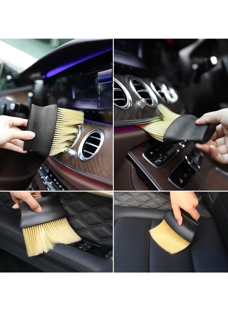 11-piece car cleaning brush set, suitable for car interior cleaning tools, including crevice cleaning brush, center console brush, seat brush, air conditioner brush, cleaning gel, cleaning cloth, etc. - Image 2