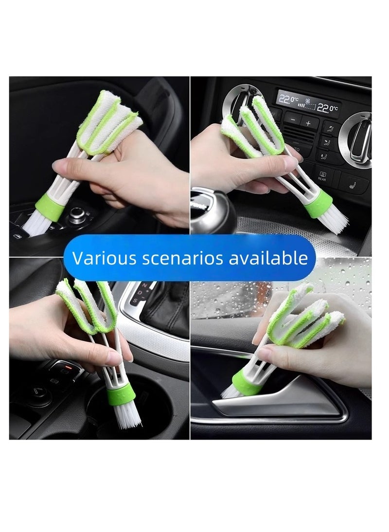 11-piece car cleaning brush set, suitable for car interior cleaning tools, including crevice cleaning brush, center console brush, seat brush, air conditioner brush, cleaning gel, cleaning cloth, etc. - Image 3
