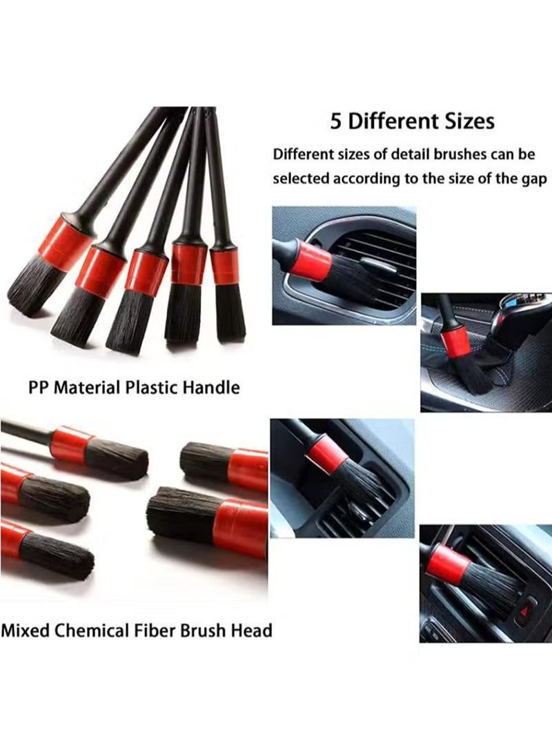 11-piece car cleaning brush set, suitable for car interior cleaning tools, including crevice cleaning brush, center console brush, seat brush, air conditioner brush, cleaning gel, cleaning cloth, etc. - Image 5