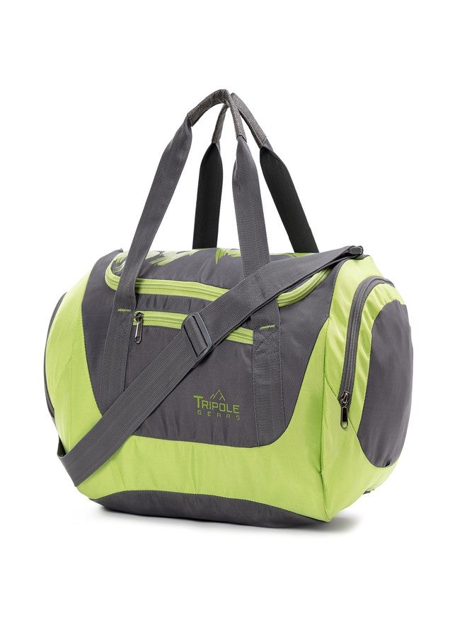 Tripole Blaze Gym Bag and Sports Duffel Bag with Ventilated Shoe Compartment | Unisex | Multi-Utility | 35 litres (Grey & Neon Yellow) - Image 3