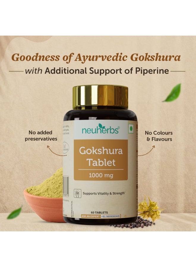 Neuherbs Gokshura Tablet 1000mg 60 Tablets - Image 4