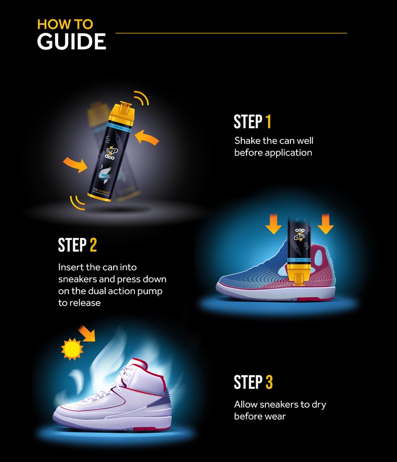 Crep Protect Shoe Deodorizer Spray - Foot & Shoe Odor Eliminator for Smelly Shoes, Sneakers, Boots, Suede & Nubuck - 24-Hour Freshness, Refreshing Scent (Vanquish, 5.07oz) - Image 5