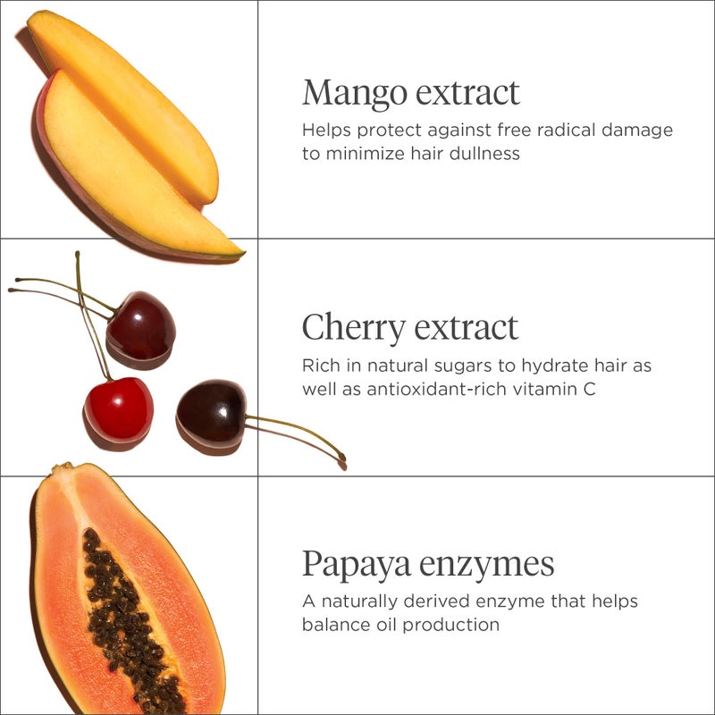 Briogeo Superfoods Mango + Cherry Hair Pack, Replenish Dull, Dry Hair and Balance Oil for Oily Hair, Controls Oil and Nourished All Hair Types and Textures, Vegan, Cruelty-Free, 2 x 12.5 fl oz - Image 3