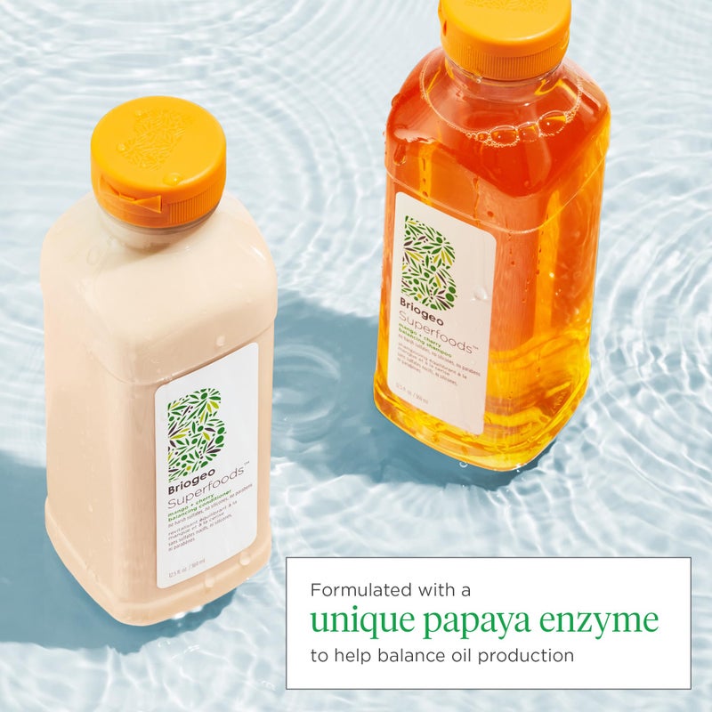 Briogeo Superfoods Mango + Cherry Hair Pack, Replenish Dull, Dry Hair and Balance Oil for Oily Hair, Controls Oil and Nourished All Hair Types and Textures, Vegan, Cruelty-Free, 2 x 12.5 fl oz - Image 2