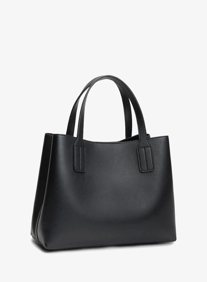 Tommy Hilfiger Black Hilfiger Icon TH Monogram Crossbody Satchel for Women | Best Price UAE