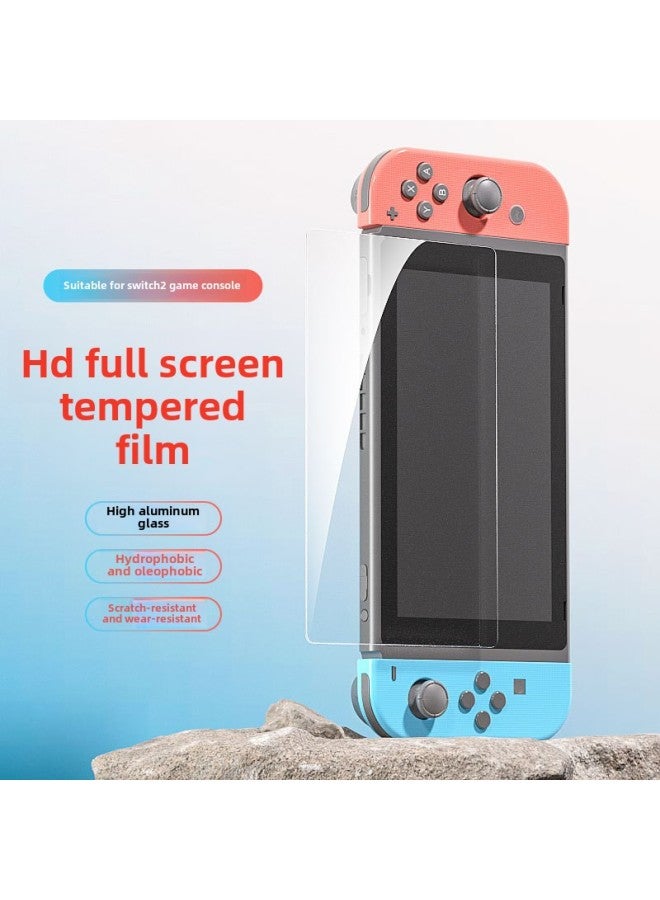 Suitable For Nintendo Switch2 Tempered Film HD Glass Protective Film Purple Eye Protection Game Machine Film PET Film-Color:Pet High-definition Soft Film 【kraft Paper Box】 - Image 1
