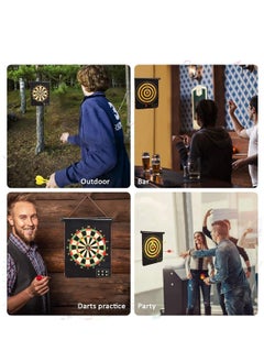 Alissa Magnetic Dart Board for Kids 15 Inch Double Sided Set Indoor Outdoor Game with 6pcs Safe Darts Gifts for Teenage Boys Girls  - Image 5
