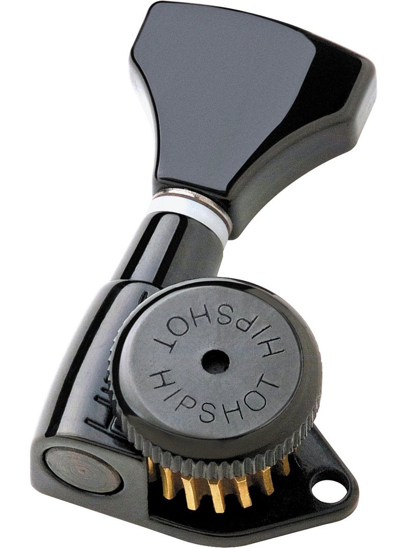 Hipshot 6GLO Grip-Lock Locking Guitar Tuning Machines 3+3 Black