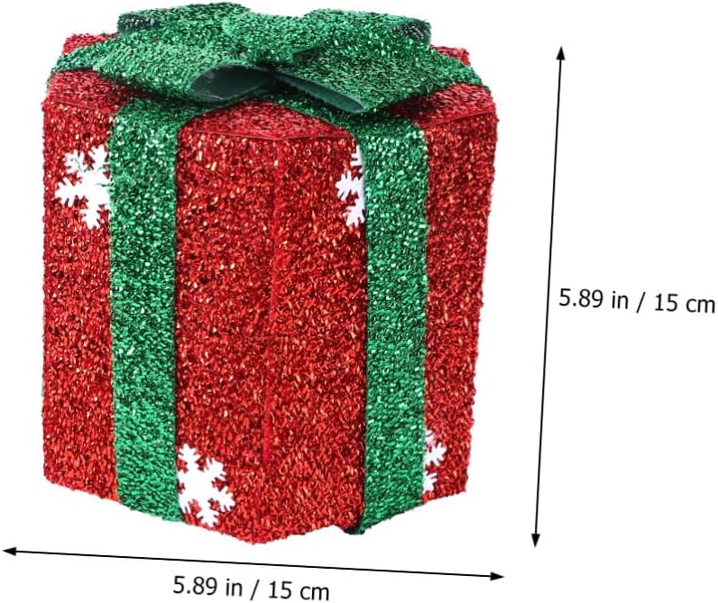 Yardenfun Christmas Candy Pouch Box 15x15cm Hexagonal Red DIY Holiday Party Storage and Wrapping Box for Christmas Presents and Festive Decorations - Image 2