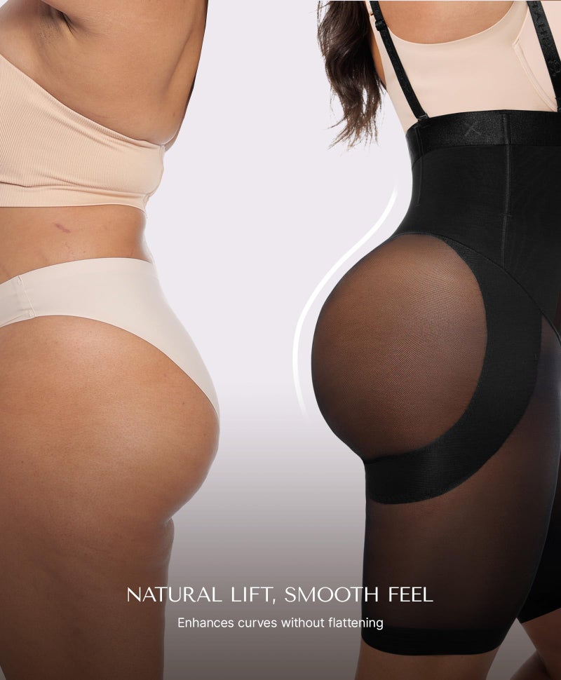 SHAPELLX Shapewear Tummy Control Faja Body Shaper for Women Butt Lifting High Waist Shorts Open Bust Strapless Bodysuit - Image 3