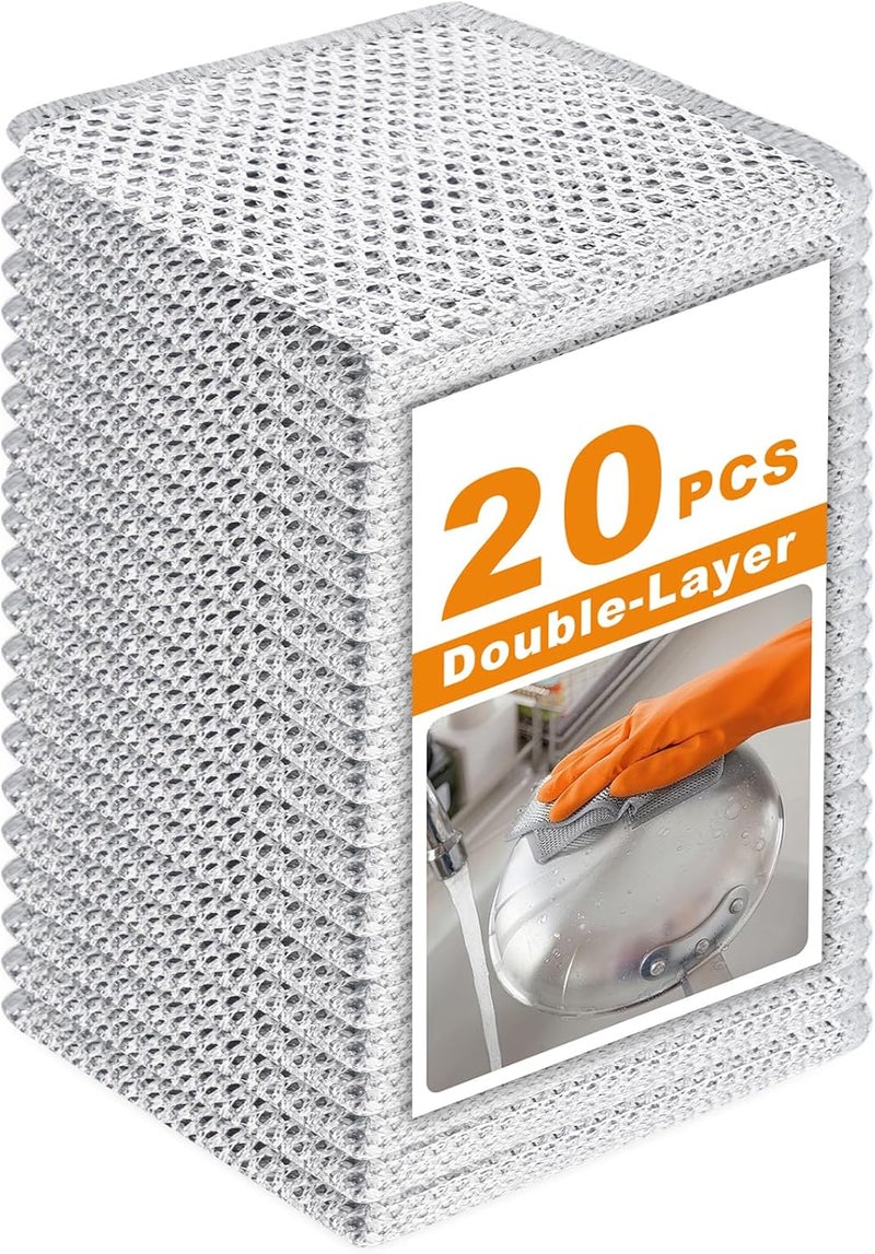 20 Pcs New Upgrade 3-Layer Metal Dish Cloth - Non-Scratch Wire Cleaning Cloths for Kitchen - Image 1