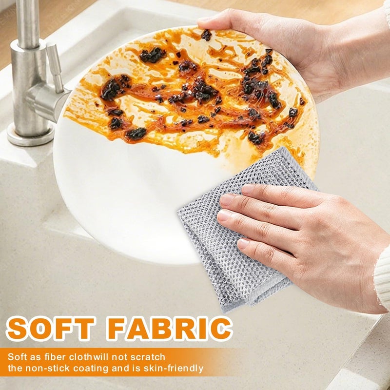 20 Pcs New Upgrade 3-Layer Metal Dish Cloth - Non-Scratch Wire Cleaning Cloths for Kitchen - Image 3
