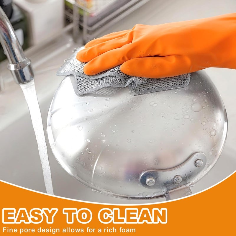 20 Pcs New Upgrade 3-Layer Metal Dish Cloth - Non-Scratch Wire Cleaning Cloths for Kitchen - Image 4