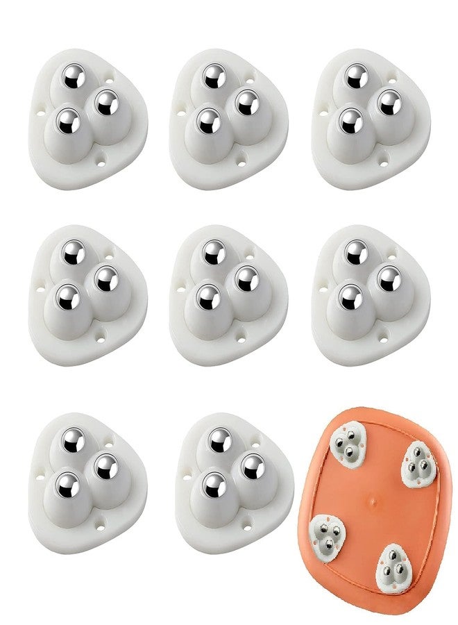 UB Unity Brand 8pcs Caster Wheel Self Adhesive Caster Wheel 360° Swivel Wheels for Furniture, Small Appliance, DIY Modification Moving Table Heavy Duty Caster Wheels (White) - Image 1