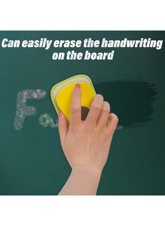 OSOPOLA - 2 Pack Chalkboard Eraser Washable Reusable Microfiber Eraser Cleaning Chalk Markers Duster Tool In Home Classroom Office Attached 2 Pcs Microfiber Cloth Wp03 - Image 1