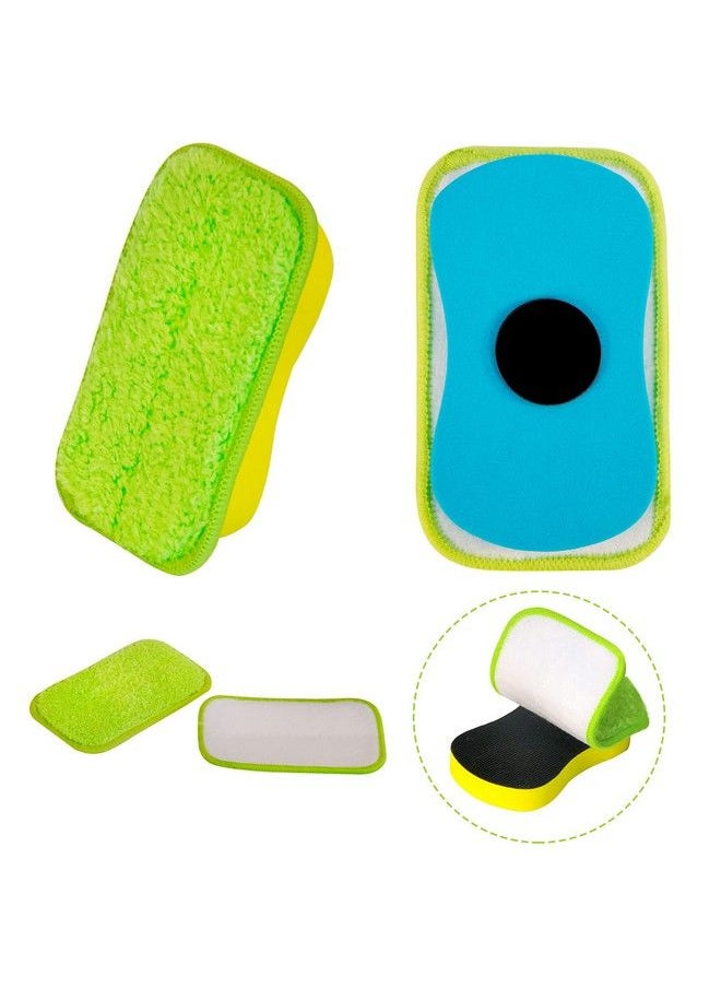 OSOPOLA - 2 Pack Chalkboard Eraser Washable Reusable Microfiber Eraser Cleaning Chalk Markers Duster Tool In Home Classroom Office Attached 2 Pcs Microfiber Cloth Wp03 - Image 1