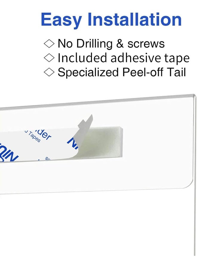 TPGP 8.5x11 inch Wall Mount Acrylic Sign Holder with 3M Tape Adhesive for Office, Home, Store, Restaurant-No Drilling (10 Pack) - Image 3