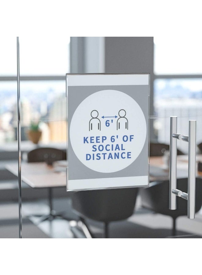 TPGP 8.5x11 inch Wall Mount Acrylic Sign Holder with 3M Tape Adhesive for Office, Home, Store, Restaurant-No Drilling (10 Pack) - Image 5