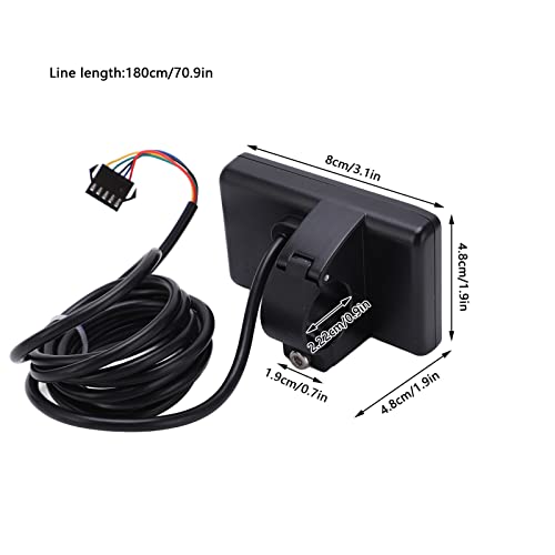 Goshyda S866 Bike Computer, Electric Display LCD Meter, 24V 36V 48V Electric Scooter Control Panel with Plug, Bike Speedometer Odometer, Black, for 22.2mm/0.9in Handlebars - Image 5