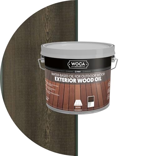 WOCA Denmark - Exterior Wood Oil - Water Based Penetrating Stain for Outdoor Wood Decks, Fences, Siding and Furniture - 2.5L - Walnut - Image 2