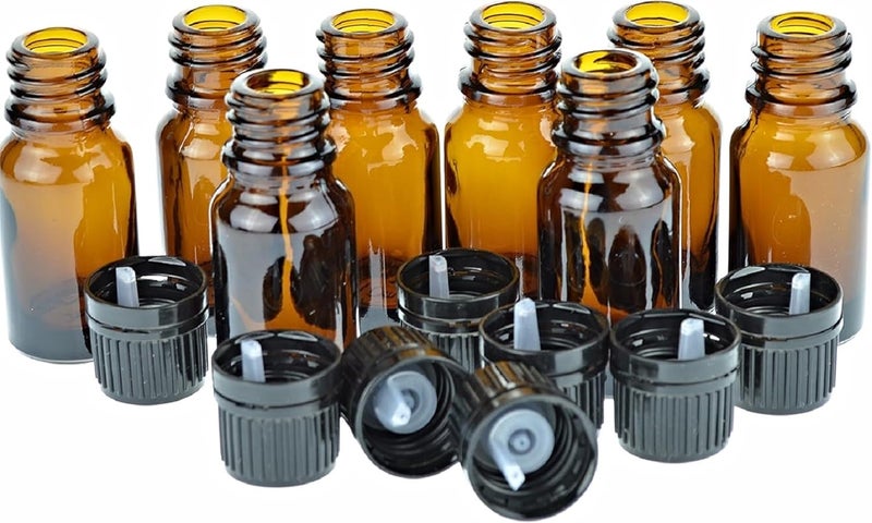 Mkd2 Rise Mkd2 Rise Empty Amber Glass Bottle 30ml Set of 6 with Leak Proof Euro Dropper Black Cap Ideal to Store Essential Oils Fragrances Medicines DIY Perfumes Homeopathy Refillable  - Image 5