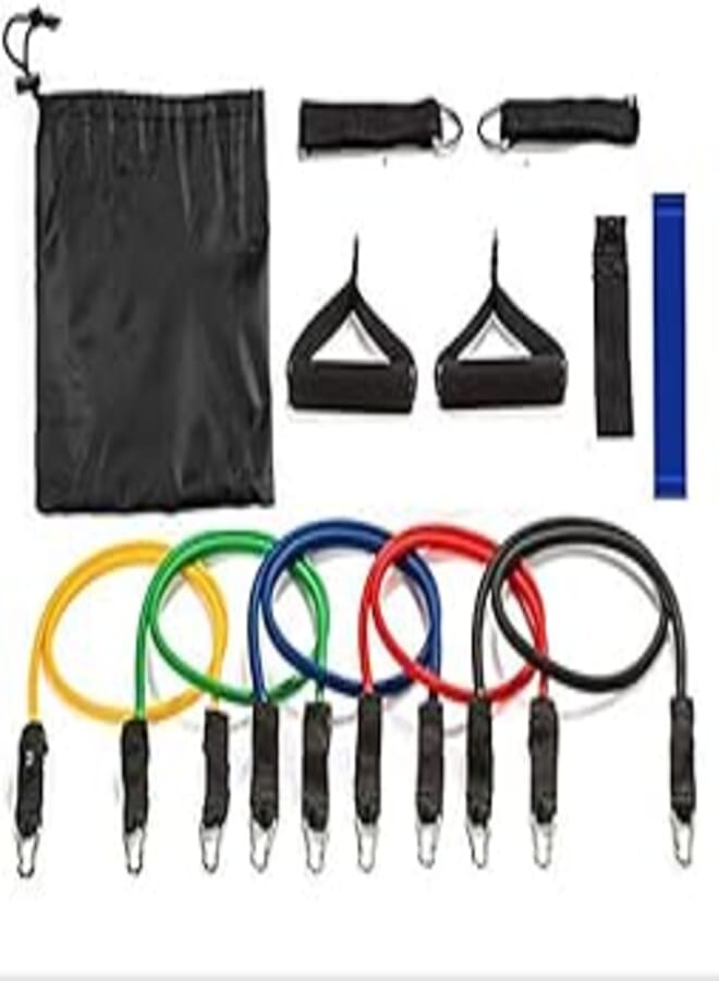 Resistance Bands Door Anchor Attachment, Legs, Ankle Straps and Carry Case, for Fitness Exercise Tube Rope Set -12 Pieces
