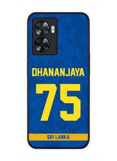 Rugged Black Edge Case for Oppo A57, Slim fit Soft Case Flexible Rubber Edges Thin Cover - Player Name - Dhananjaya de Silva, Jersey Number- 75