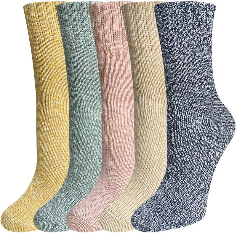 FYC Socks for Women - Stocking Stuffers Gifts for Women - Warm Thick Soft Wool Cozy Crew Socks Christmas Gifts for Woman - Image 1