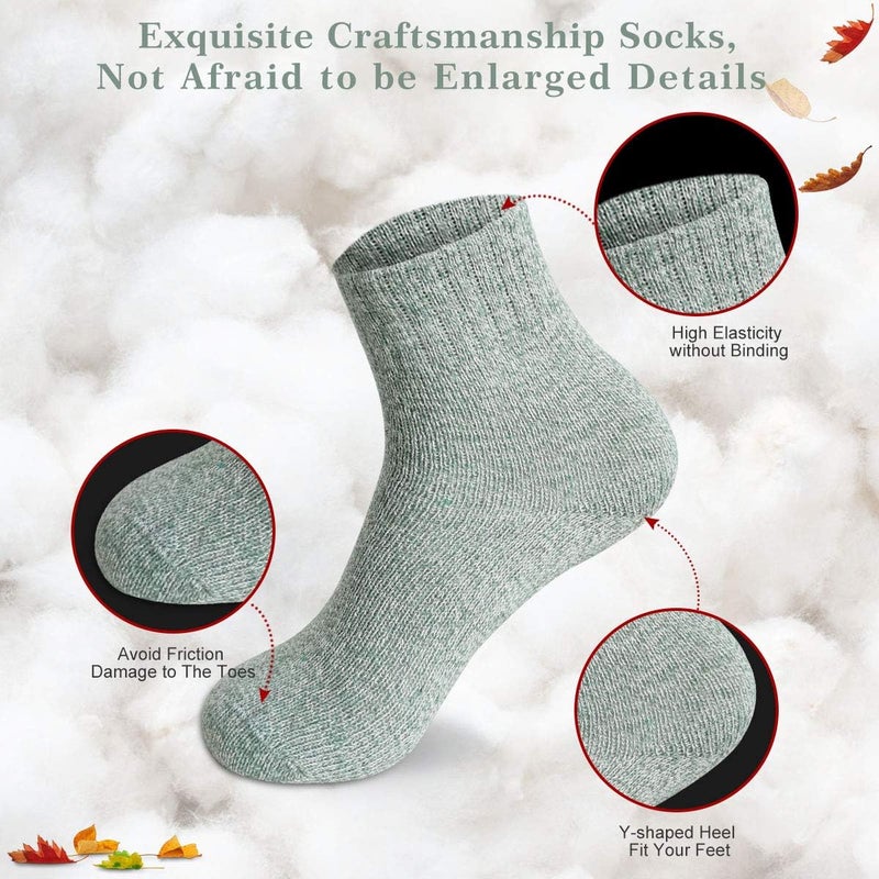 FYC Socks for Women - Stocking Stuffers Gifts for Women - Warm Thick Soft Wool Cozy Crew Socks Christmas Gifts for Woman - Image 4