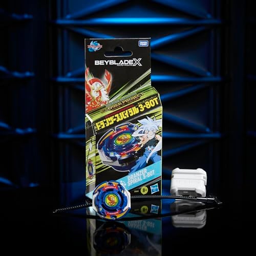 BeyBlade بي بليد إكس مشروع درانزر سبيرال 3-80T مجموعة بداية مع تاكارا تومي نوع التوازن قمة ومشغل، ألعاب قتال القمم، للأعمار 8 وما فوق - Image 4