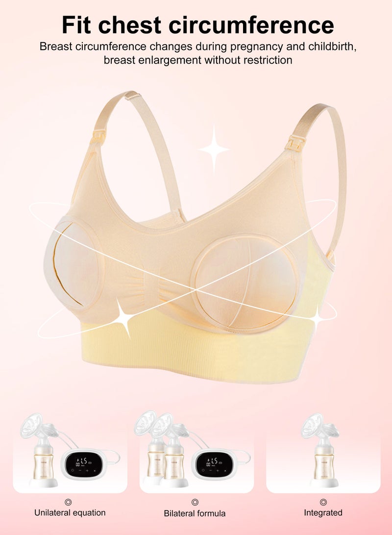 URbazaar 2-Pcs Hands Free Pumping Bra, Adjustable Breast-Pump Holding and Nursing Bra  - Image 5