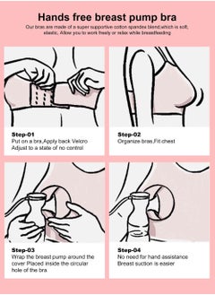 URbazaar 2-Pcs Hands Free Pumping Bra, Adjustable Breast-Pump Holding and Nursing Bra  - Image 3