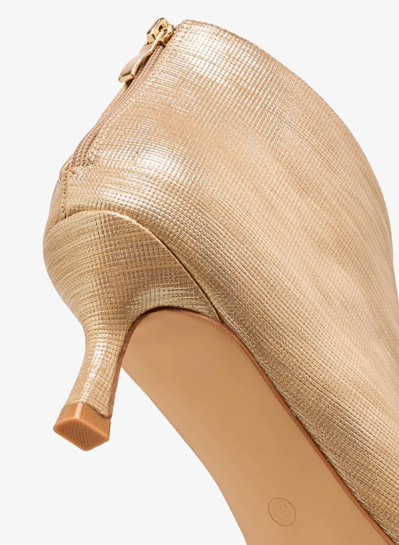 Flora Bella By Shoexpress GOLD Women Kitten Heel Ankle Boots Ramadan Collection for Women | Best Price UAE