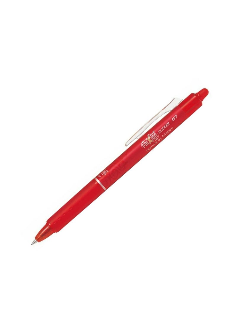 PILOT 6-Piece Frixion Clicker Erasable Ball Pen 0.7mm Tip Red Ink  - Image 2