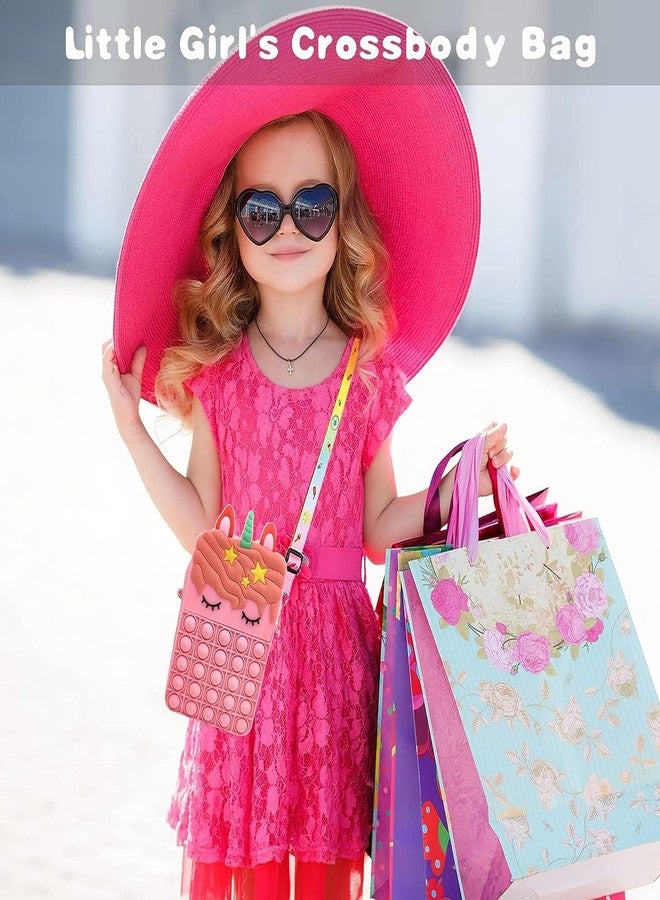 4AJ BAZAAR Unicorn Bag Sling Bag Toy for Girls Kids, Pop It Bag for Girls, Pop It Fidget Toy Shoulder Bag Stress Relief Toy (POPBAG-UNI-BIG-BABY-PINK) - Image 2