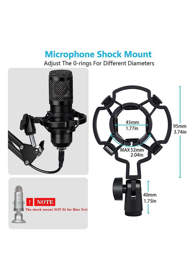 XiuWoo Mic Arm Stand Desk Heavy Duty Adjustable Suspension Microphone Boom Scissor Stands with Shock Mount and Pop Filter for Blue Yeti Nano, Live Streaming, Recording, Games(without Microphone)  - Image 4