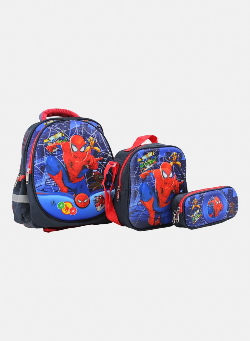 MIGO School Set Spider-Man Backpack 14 Inches – Navy - Image 1