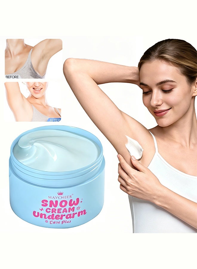 MAYCHEER Snow Cream Underarm Care Cream, Brightening & Odor Control Deodorant Cream, Nourishing & Refreshing Underarm Whitening Lotion for Sensitive Skin, 50g - Image 1