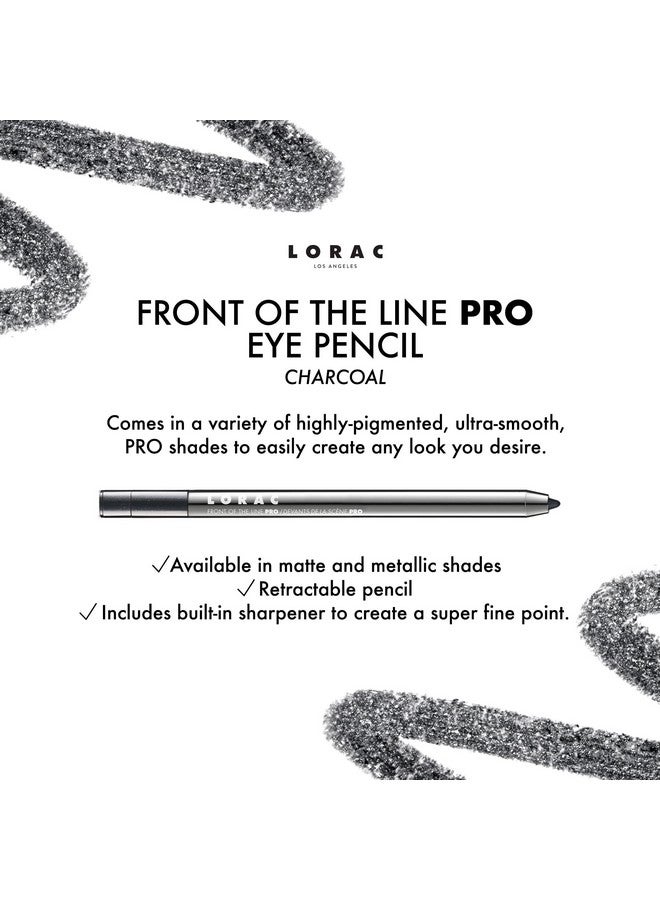 Lorac Front Line Pro Waterproof Eyeliner Pencil Charcoal ; Long Lasting; Makeup Pencil Sharpener ; High Precision - Image 3