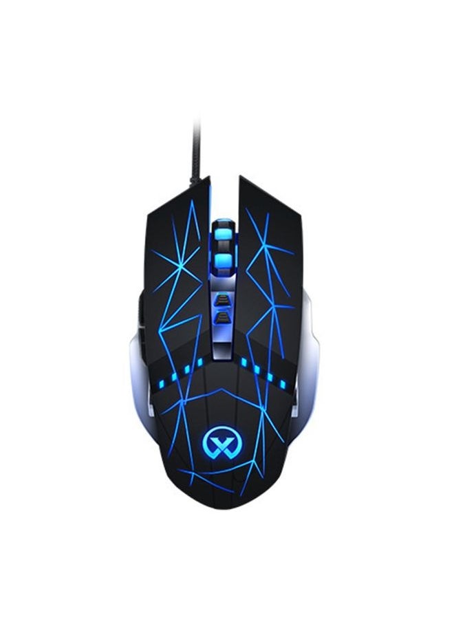 BURAQ GM20 3200DPI 4-modes Adjustable 7-keys RGB Light Wired Gaming Mouse (Starlight Black)  - Image 1