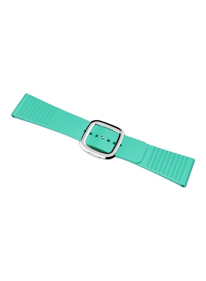 NIBEMINENT Modern Style Silicone Replacement Strap Watchband for Apple Watch Series 7/6/SE/5/4/3/2/1 42/44/45mm Mint Green - Image 2