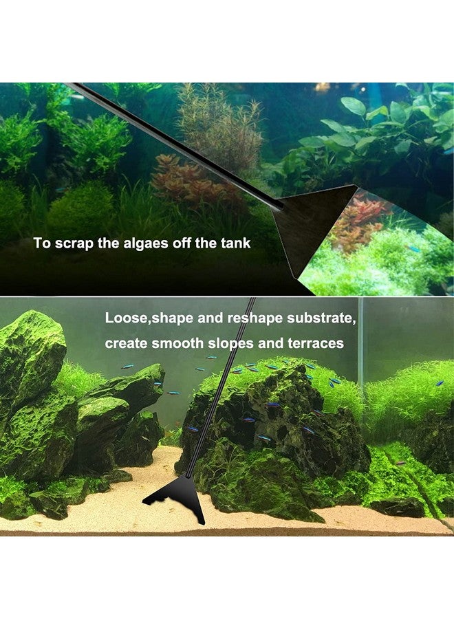 PAFOWO 4Pcs Aquascaping Tools Kit, Long Stainless Steel Aquarium Plant Tools with Black Anti-rust Coating, Aquarium Tweezers, Scissors, and Scrapers for Aquascaping Cleaning（Magnetic Tool Holder） - Image 5