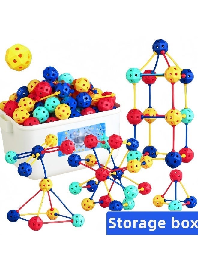 مجموعة ألعاب مكعبات البناء الإبداعية من 75 قطعة مع صندوق تخزين، أدوات تعليمية يوصي بها المعلم، لعبة تعليمية لتحديد الأشكال، ألعاب تعليمية ثلاثية الأبعاد إبداعية يمكنك صنعها بنفسك للأولاد والبنات والأطفال من سن 3 سنوات فما فوق - Image 1