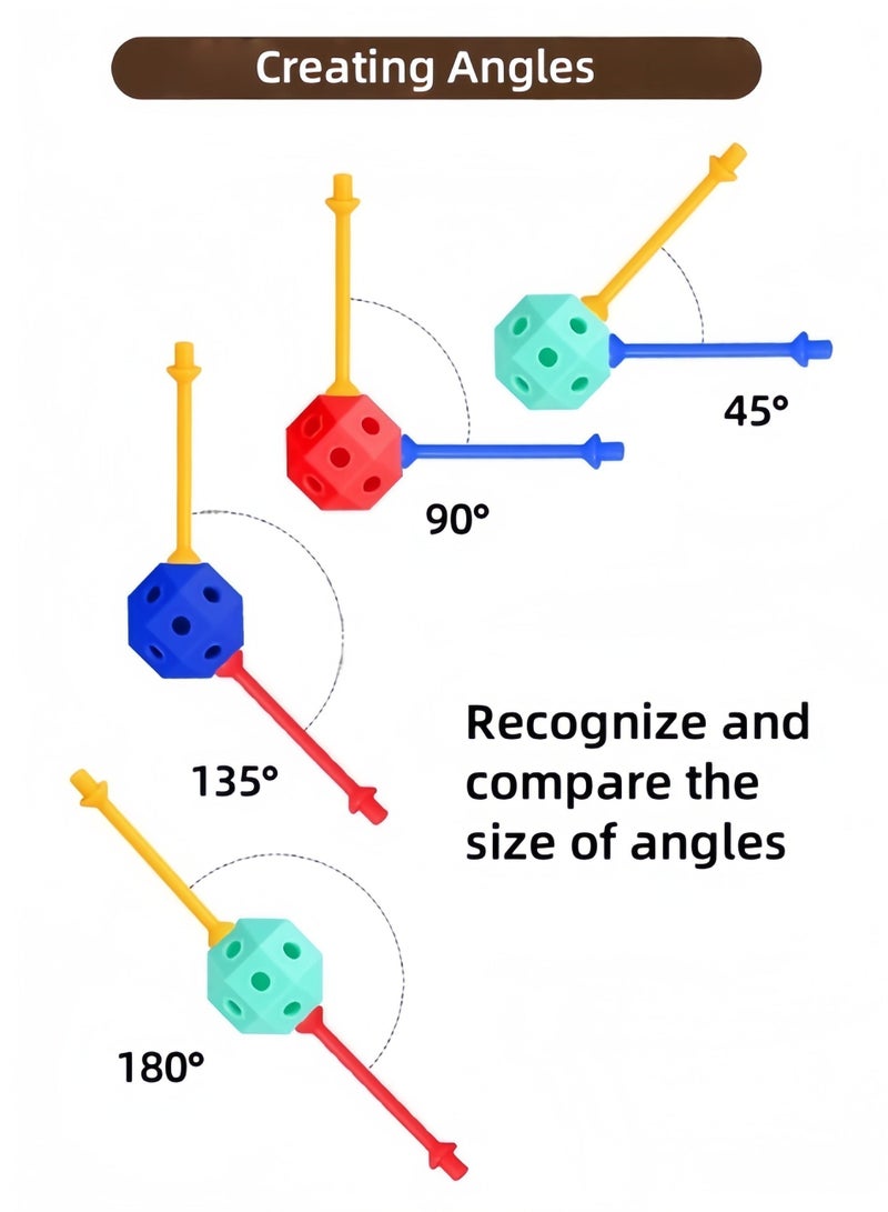 مجموعة ألعاب مكعبات البناء الإبداعية من 75 قطعة مع صندوق تخزين، أدوات تعليمية يوصي بها المعلم، لعبة تعليمية لتحديد الأشكال، ألعاب تعليمية ثلاثية الأبعاد إبداعية يمكنك صنعها بنفسك للأولاد والبنات والأطفال من سن 3 سنوات فما فوق - Image 4